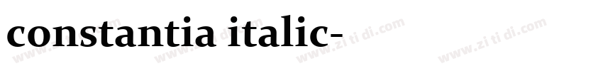 constantia italic字体转换